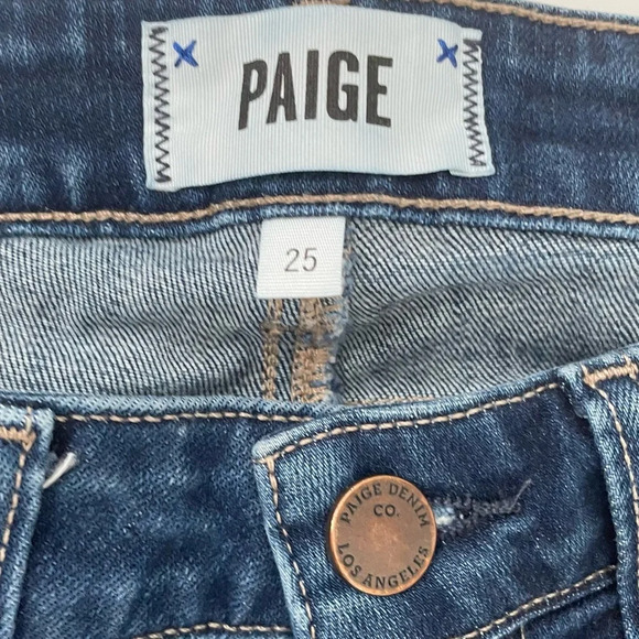 PAIGE Verdugo Crop Pompeii Blue Jeans Size 25 - Picture 6 of 9